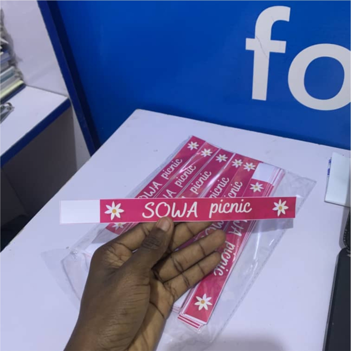 Custom event wrist tags printed by Waaprint in Nigeria