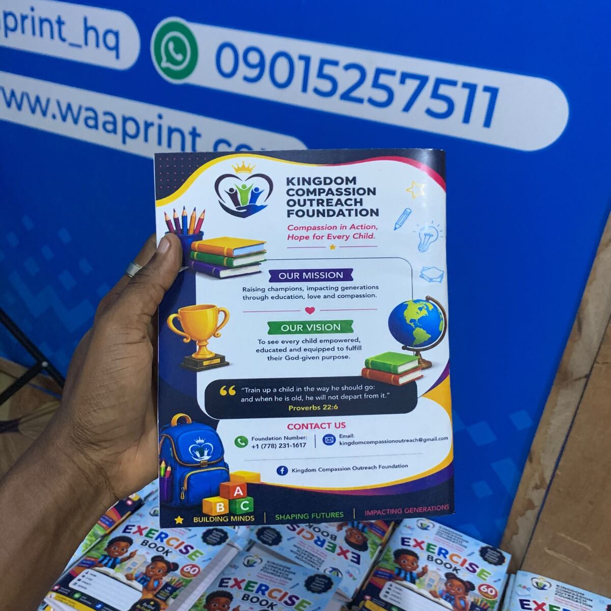 Custom exercise books printed by Waaprint