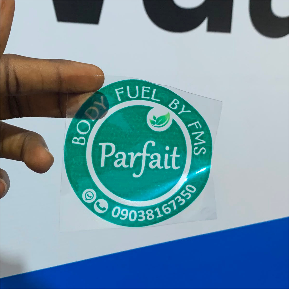 Transparent stickers by Waaprint