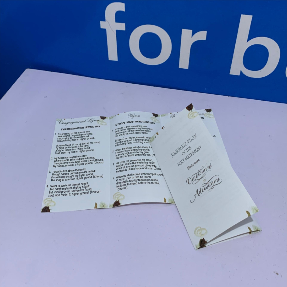 A4 trifold flyer printed by Waaprint in Nigeria